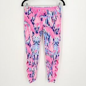 Lilly Pulitzer Pink and Blue Abstract Leggings
